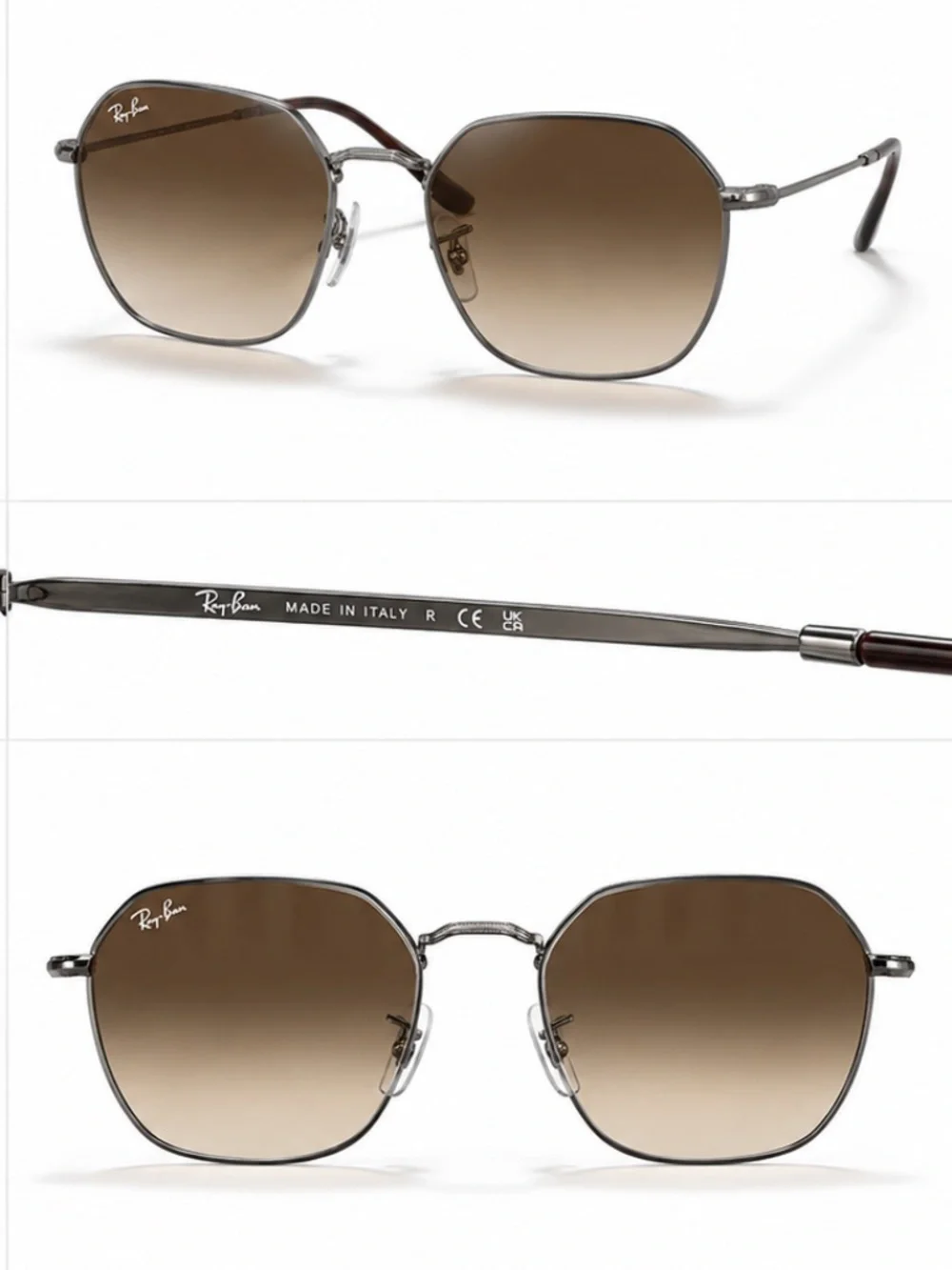 Ray-Ban JIM RB3694 004/51 Gunmetal Brown Gradient Sunglasses 53mm